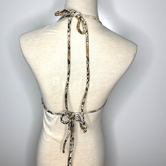 CELEBRITY by Hera Collection Python Triangle‎ Bikini Top Sz M - Picture 2 of 4